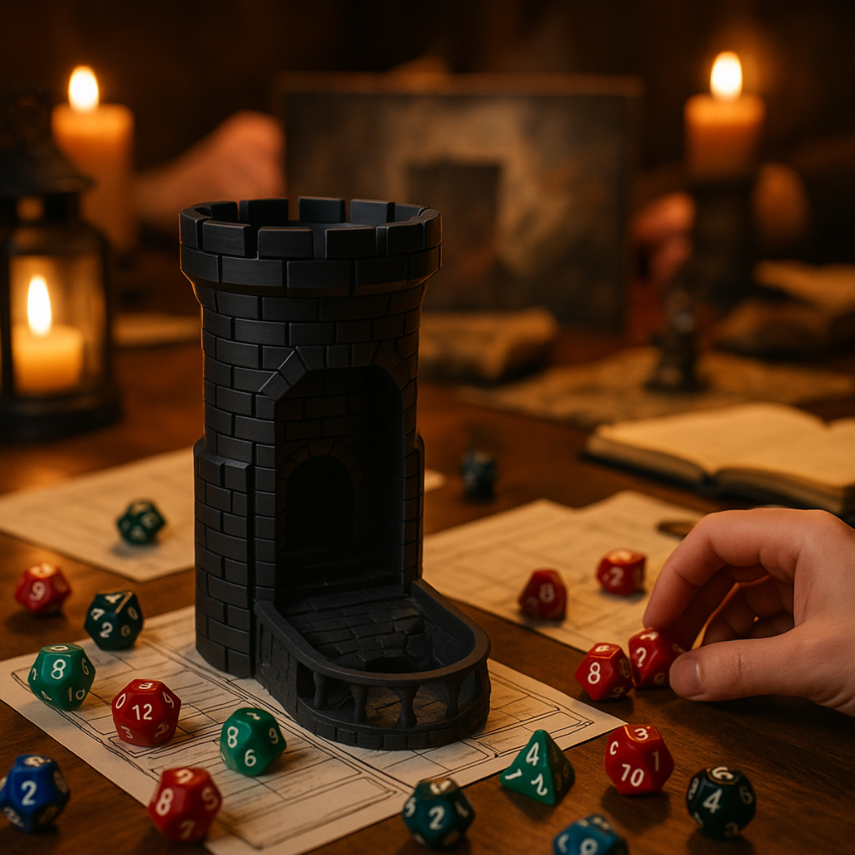 Dice Thrower Tower - 3D Figure