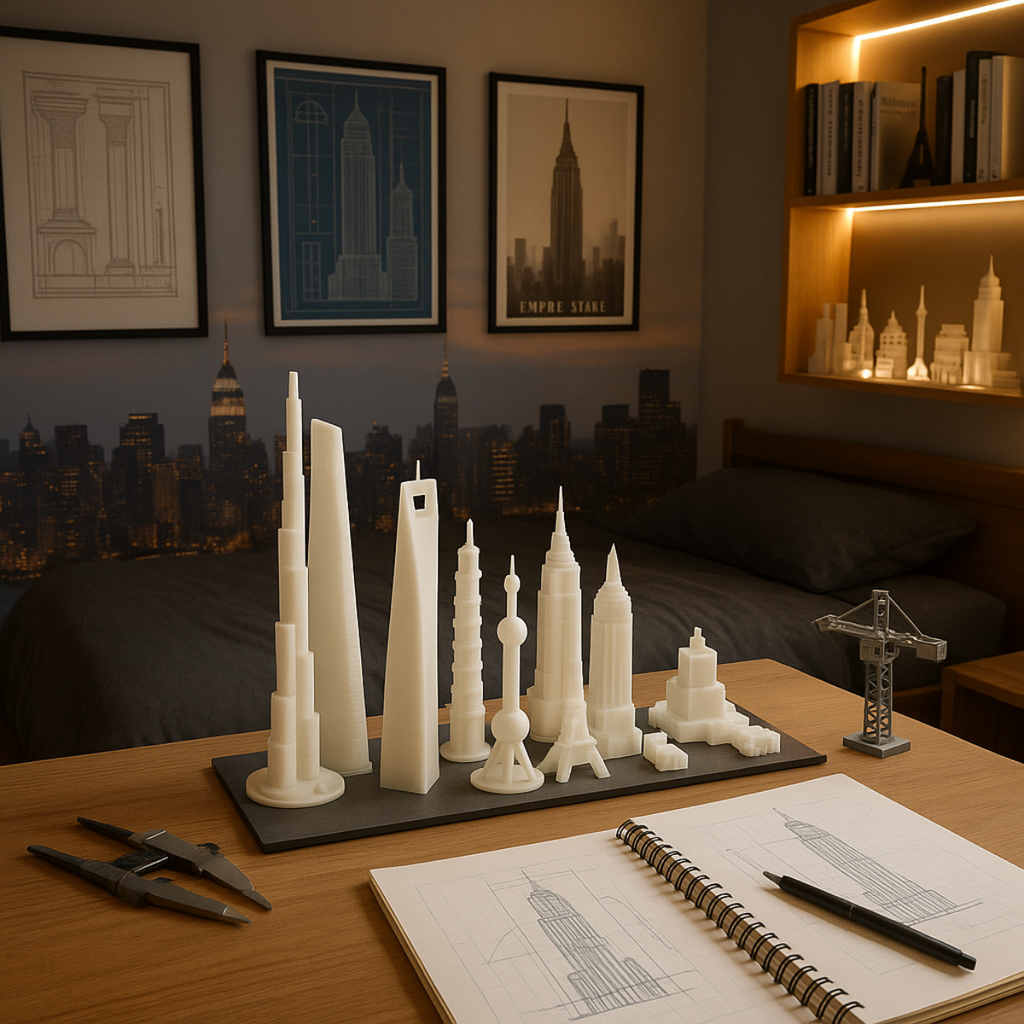 Mini Figurines of the World's Tallest Buildings - 3D Printing