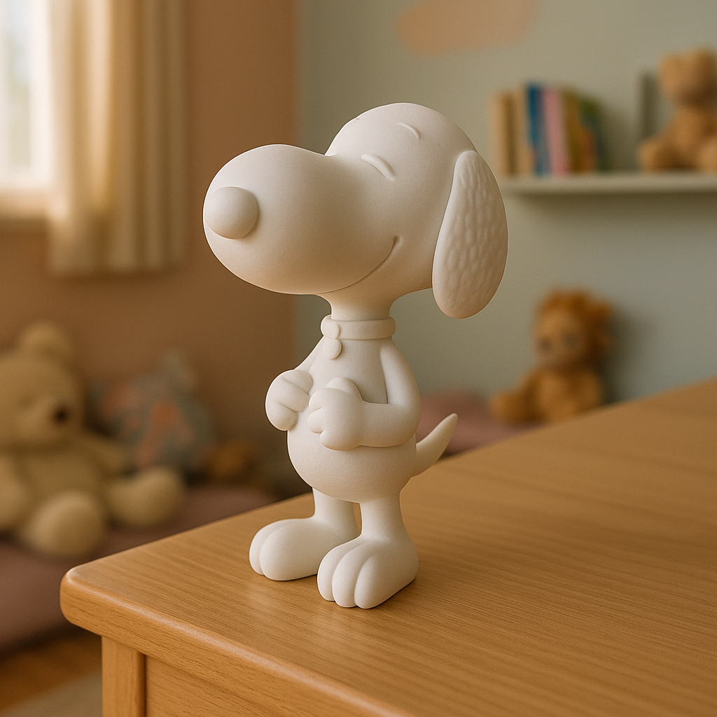 3D Figure – Snoopy the Dog in Retro Minimal Style