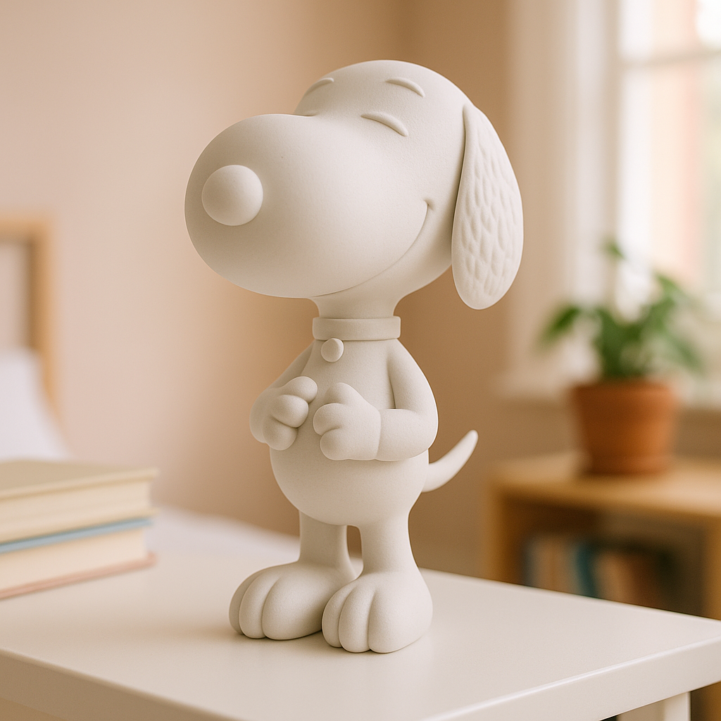 3D Figure – Snoopy the Dog in Retro Minimal Style