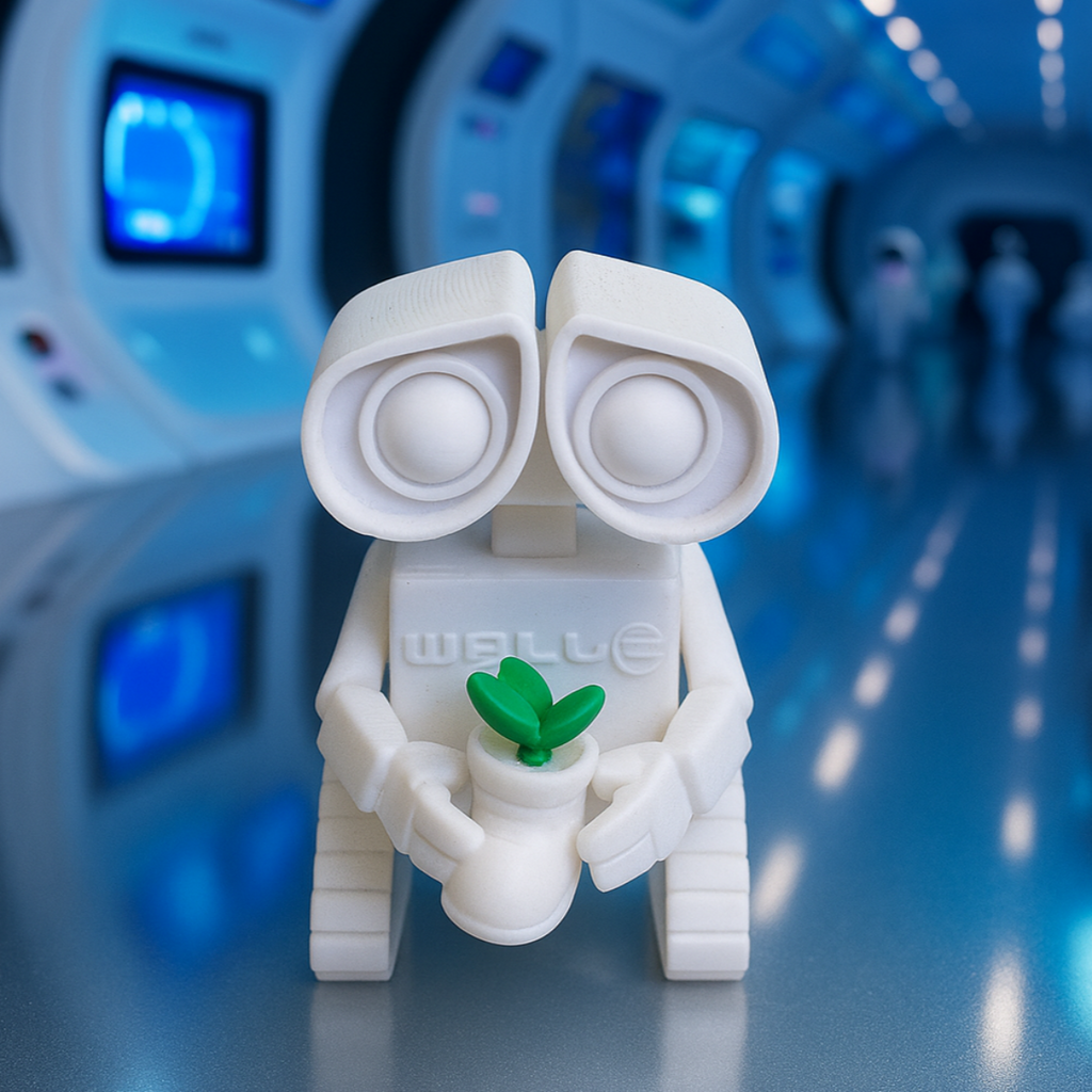 3D Printer WALL-E Figure – Iconic Robot with Plant