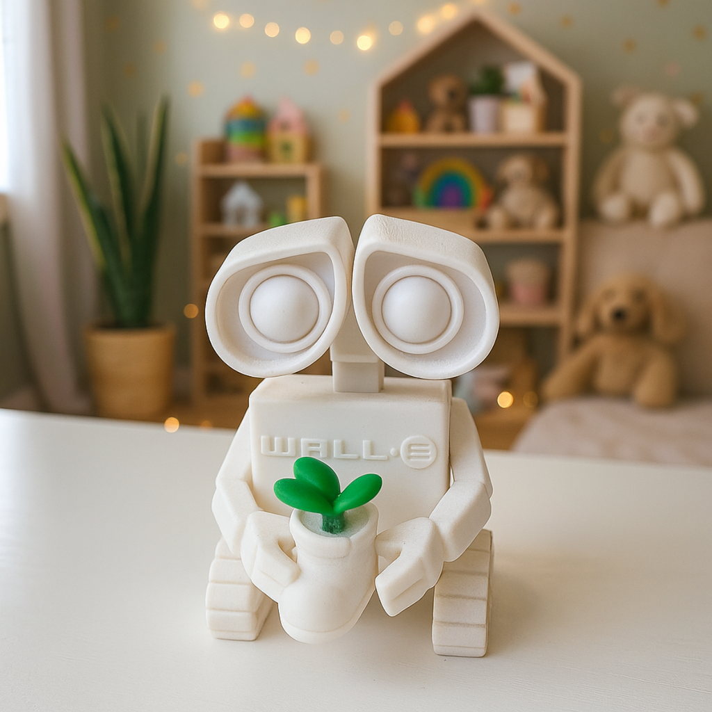 3D Printer WALL-E Figure – Iconic Robot with Plant