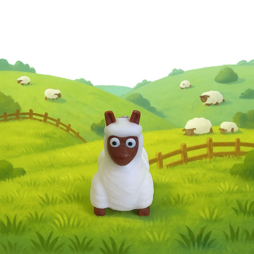 Alpaca 3D – Cute Keychain with Character