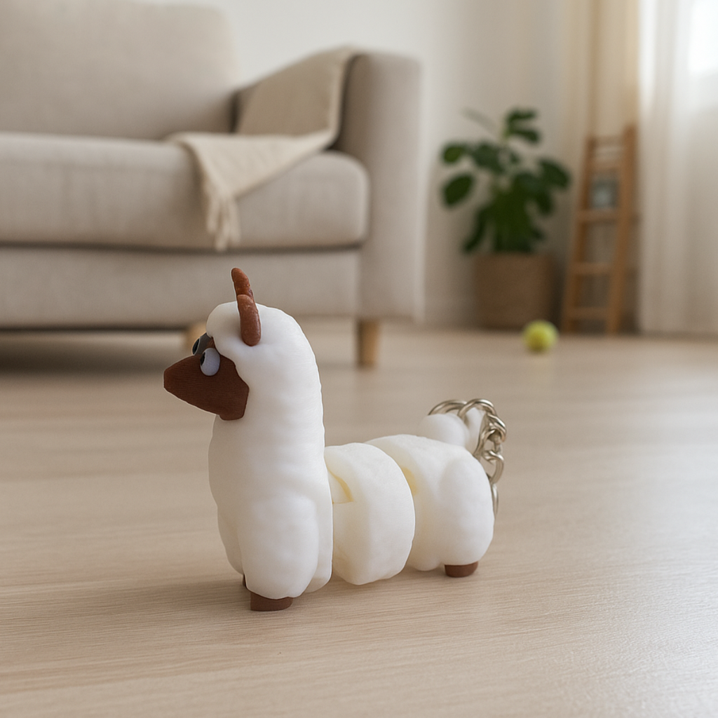 Alpaca 3D – Cute Keychain with Character