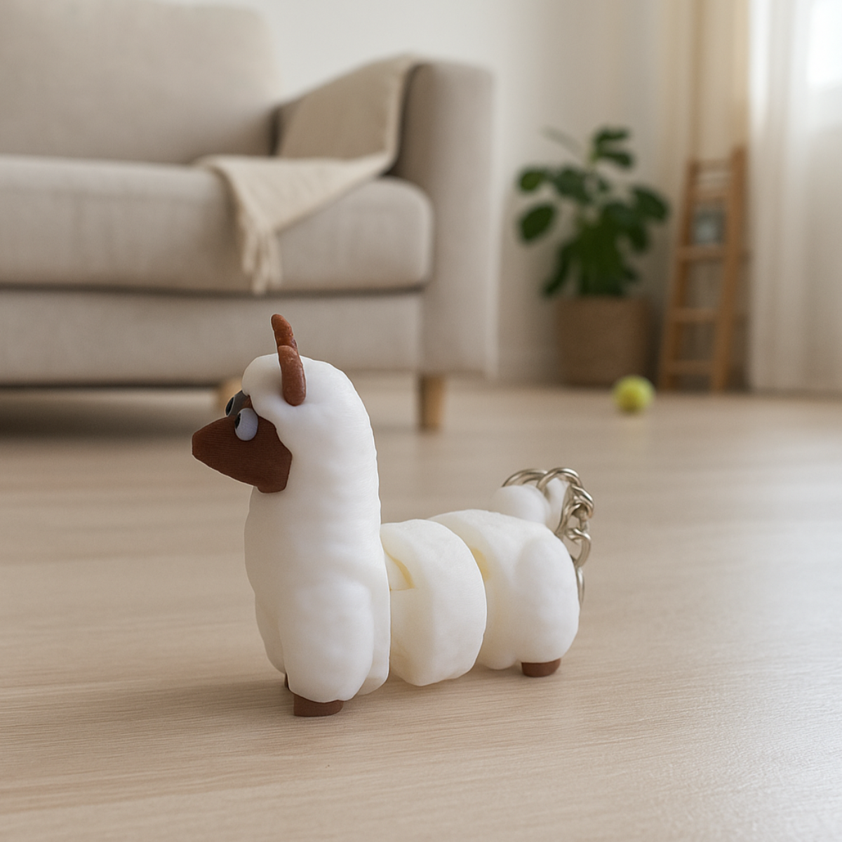 Alpaca 3D – Cute Keychain with Character