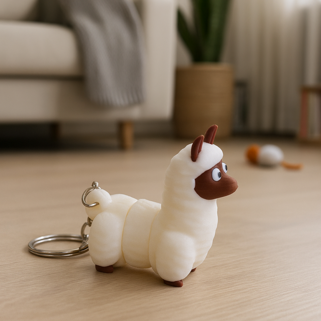 Alpaca 3D – Cute Keychain with Character