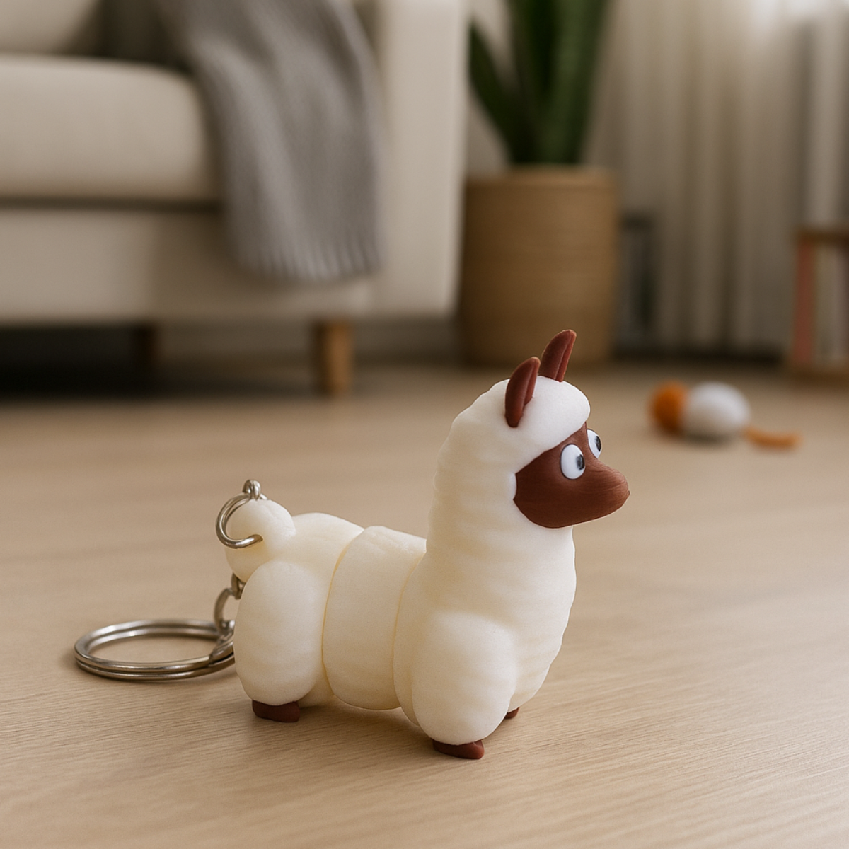 Alpaca 3D – Cute Keychain with Character
