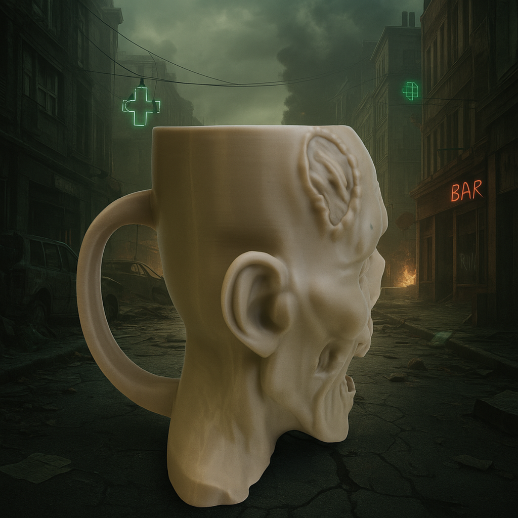 Zombie Mug – Scary 3D Figurine with Open Mouth