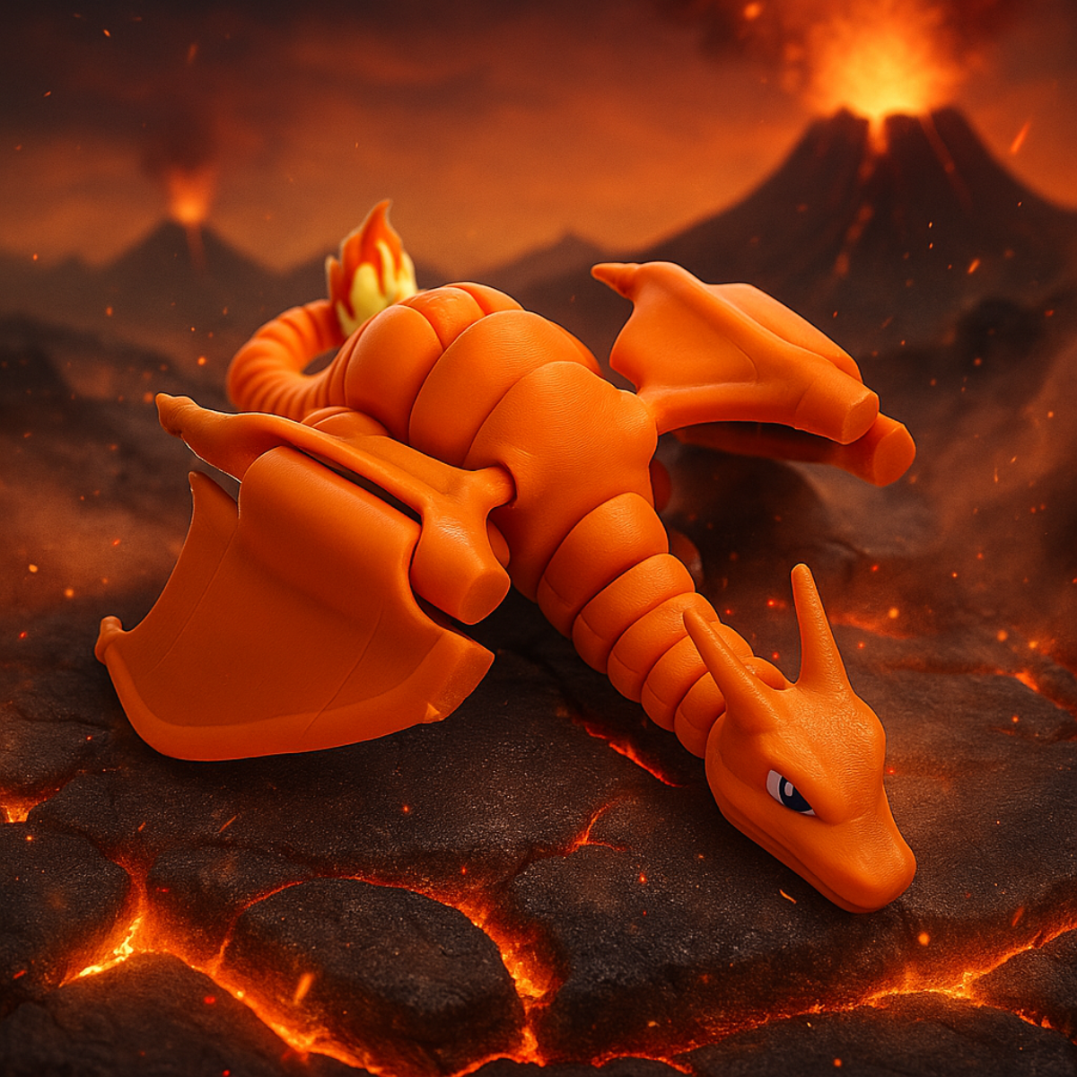 Charizard Figurine with Moving Segments - 3D Printing