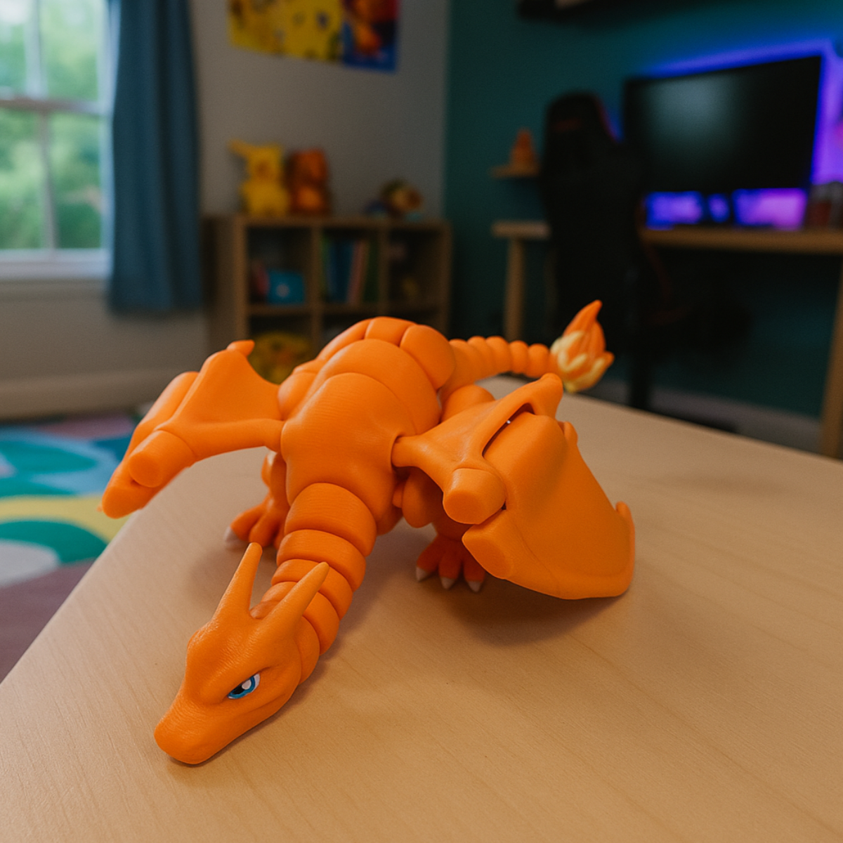 Charizard Figurine with Moving Segments - 3D Printing