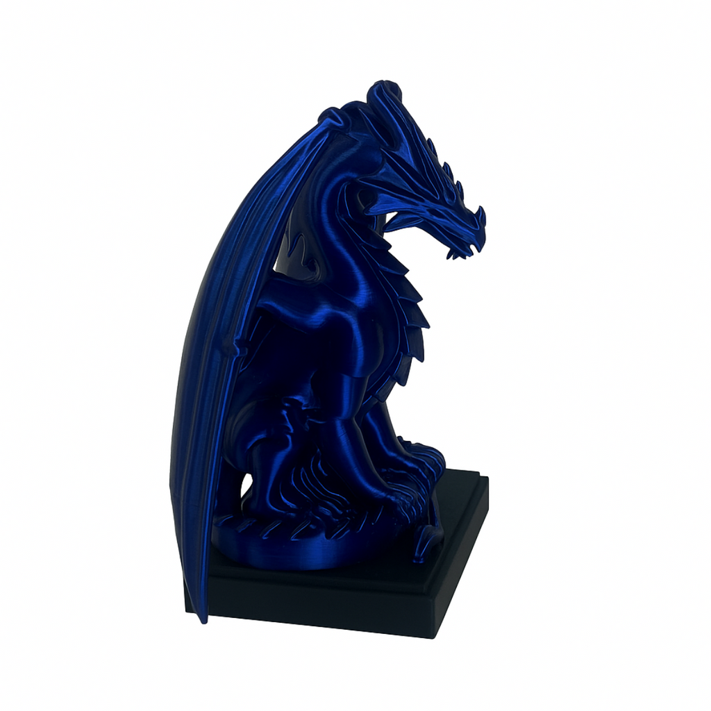 Emerald Dragon – 3D figure on a pedestal