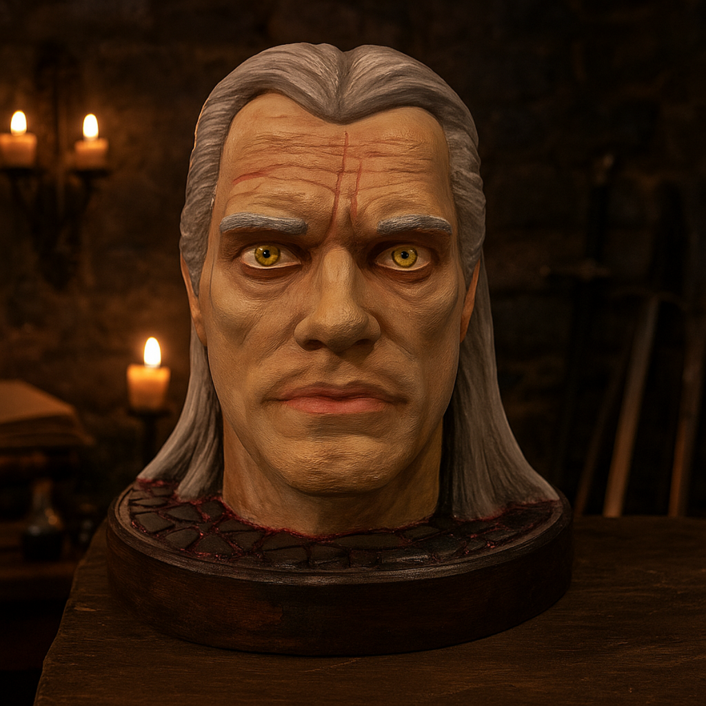 Geralt's Head Statuette/Headphone Holder - 3D Printing