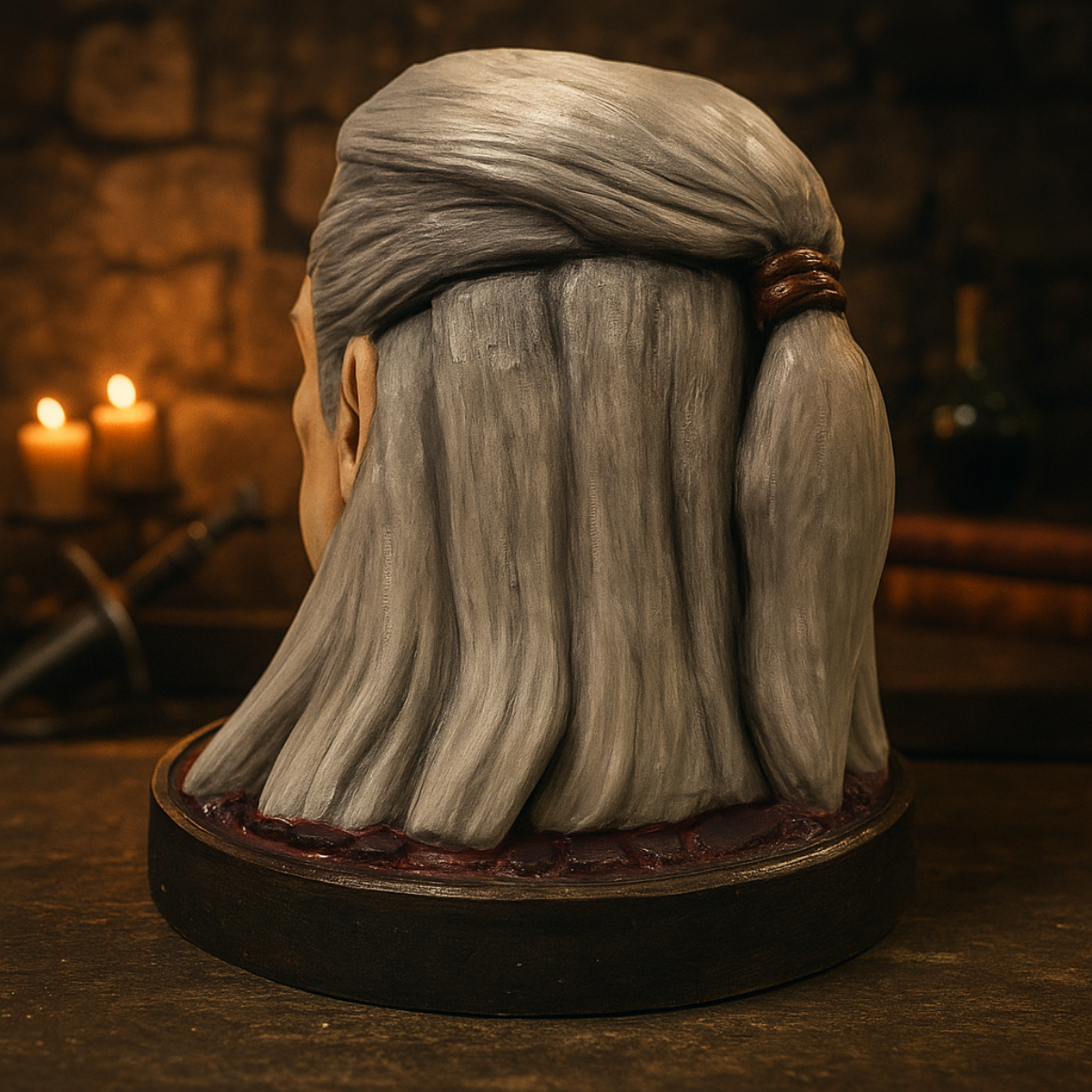 Geralt's Head Statuette/Headphone Holder - 3D Printing