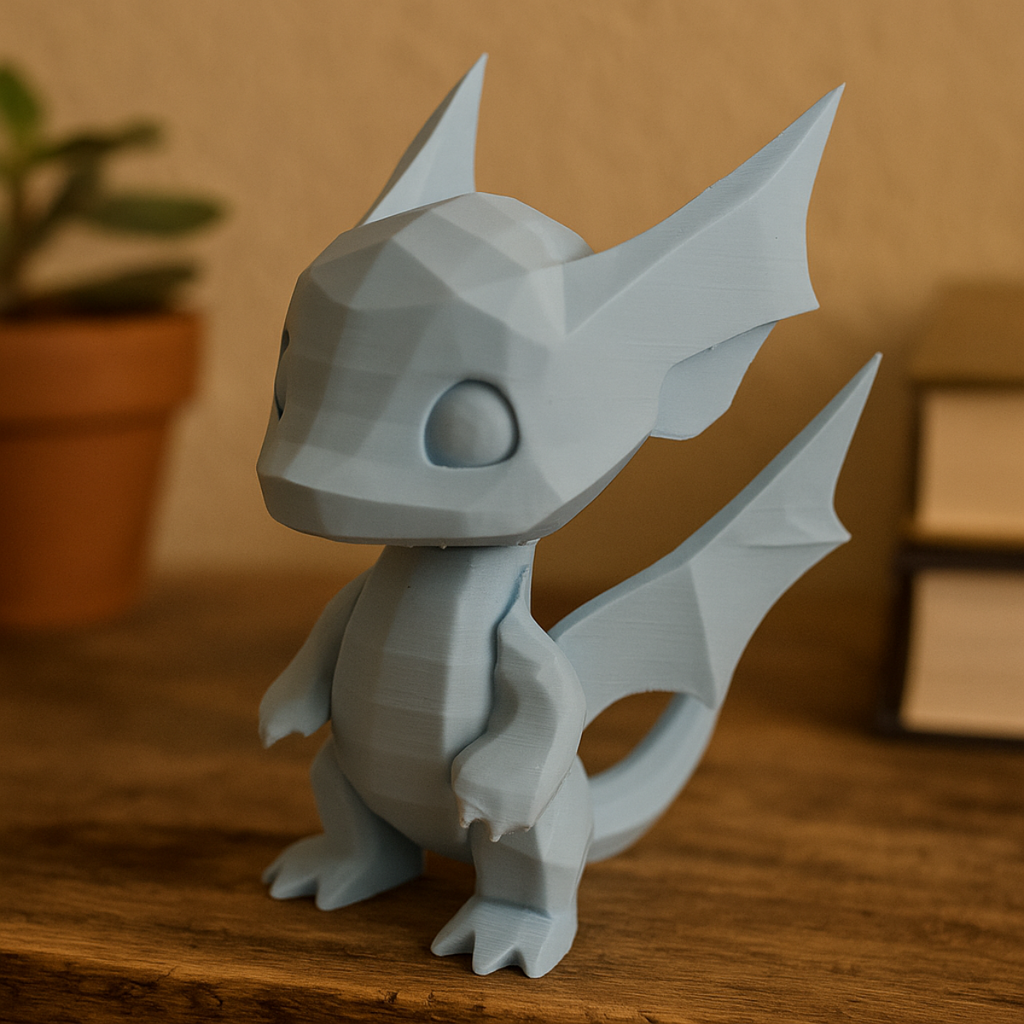 Small Angular Dragon Standing on Hind Legs - 3D Printing