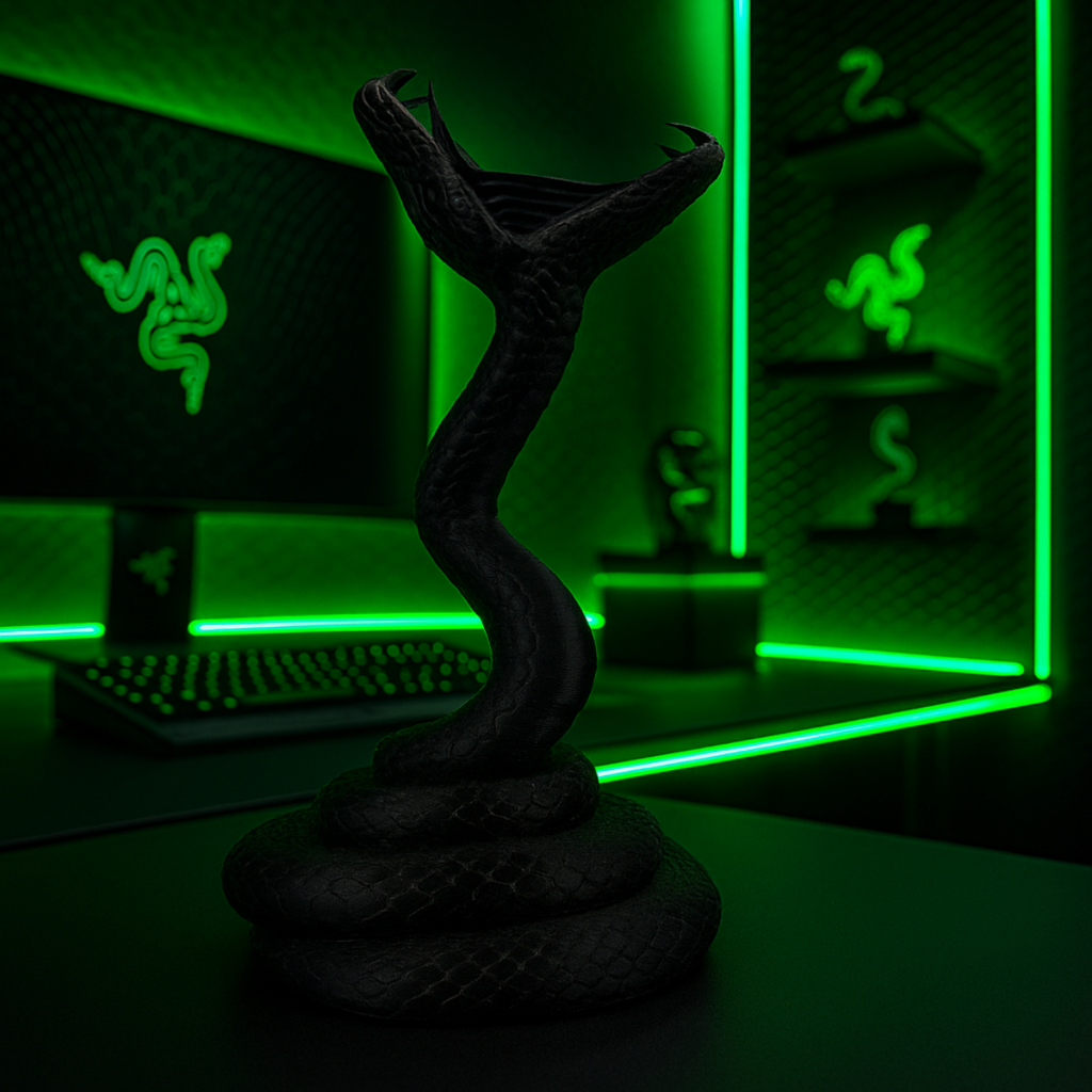 3D Headphone Holder – Snake Ready to Attack