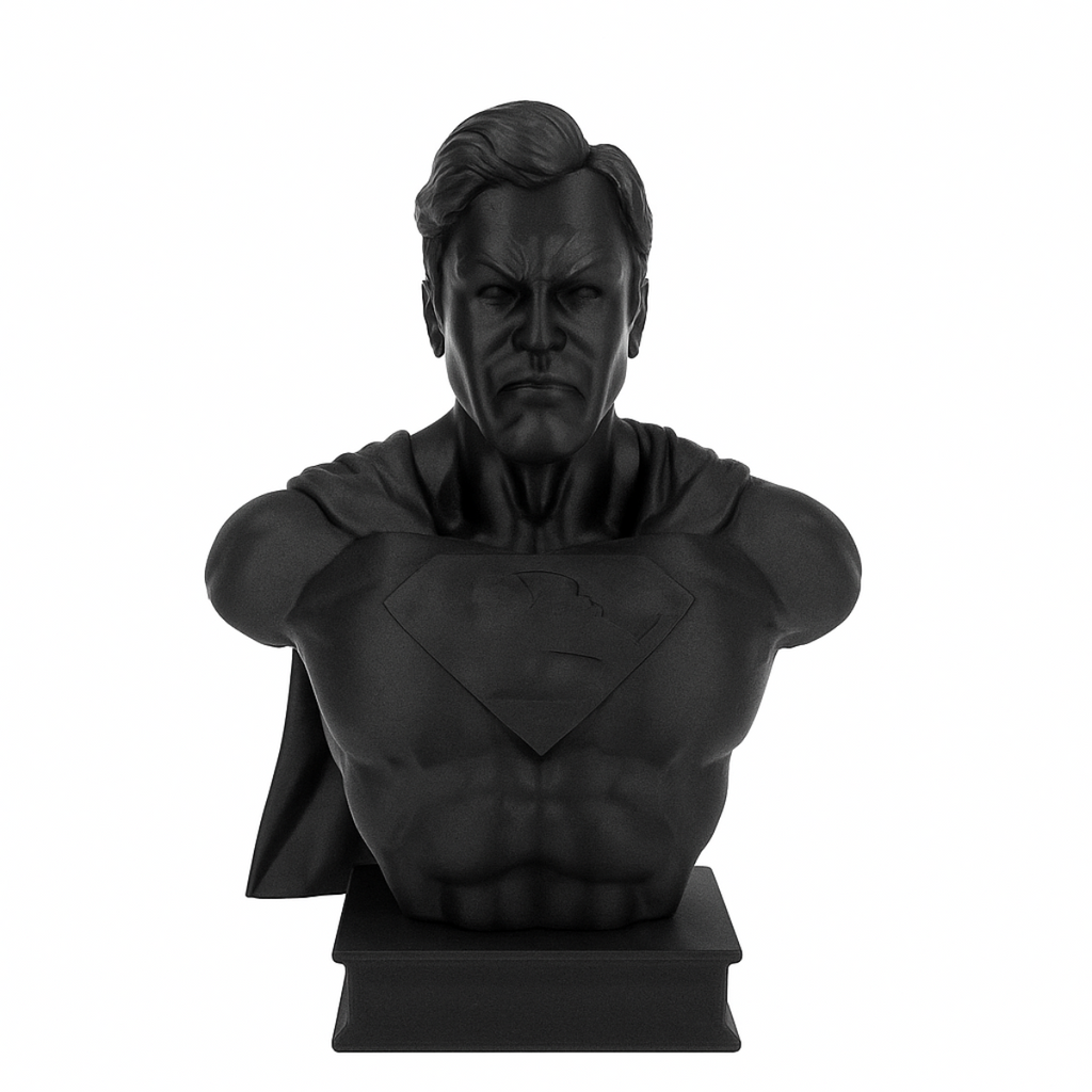 Black Superman Bust – Collectible 3D Figure