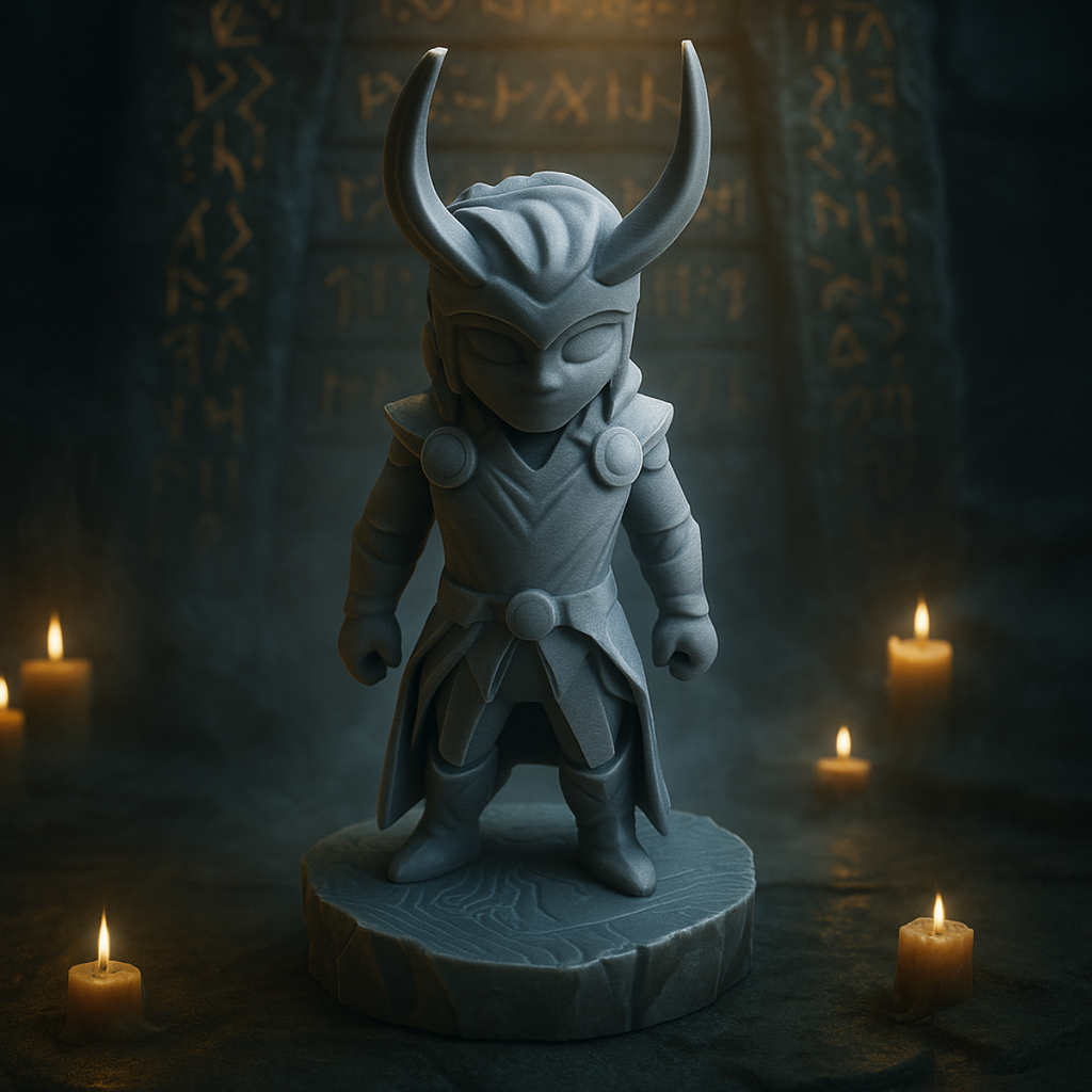 Curls Figurine with Stand - 3D Printing