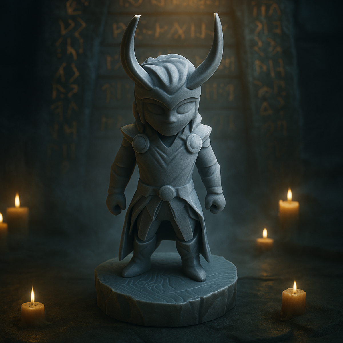 Curls Figurine with Stand - 3D Printing