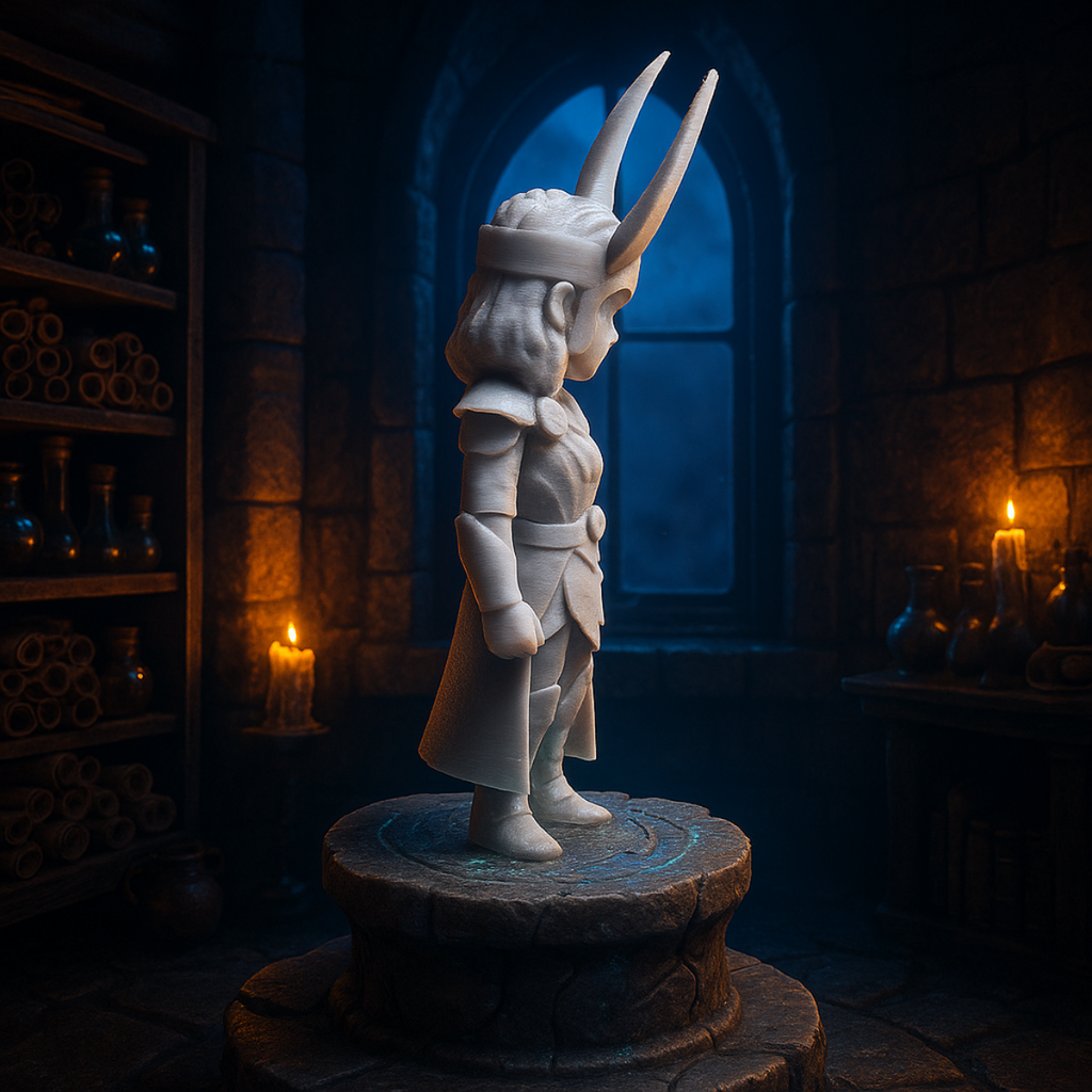 Curls Figurine with Stand - 3D Printing