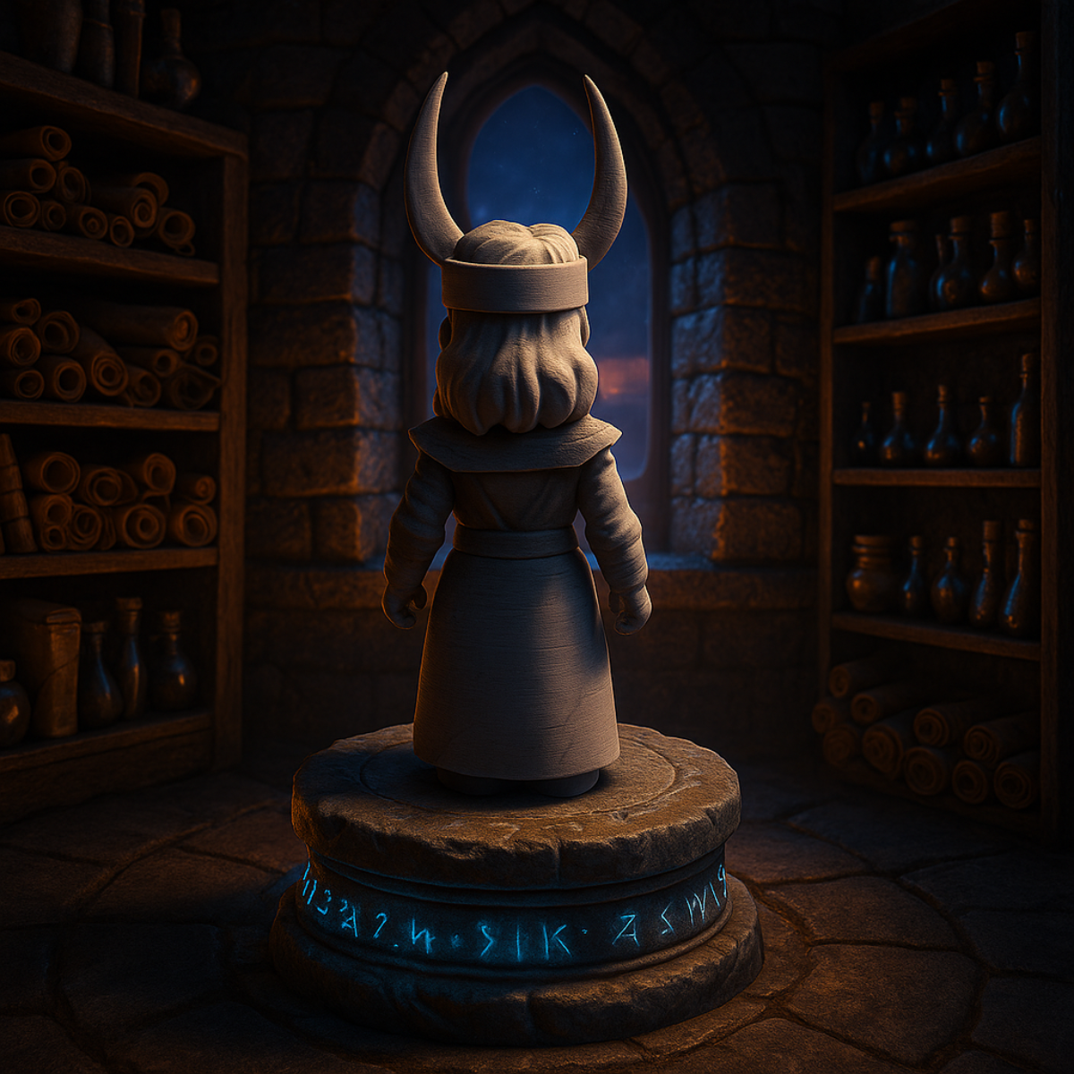 Curls Figurine with Stand - 3D Printing