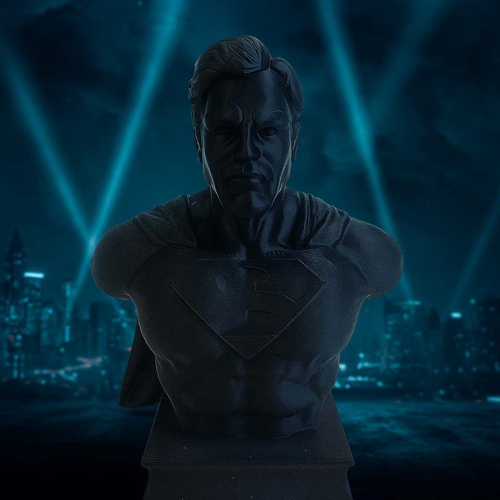 Black Superman Bust – Collectible 3D Figure