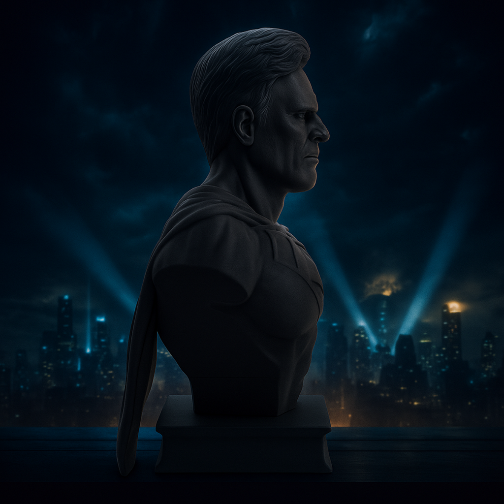 Black Superman Bust – Collectible 3D Figure