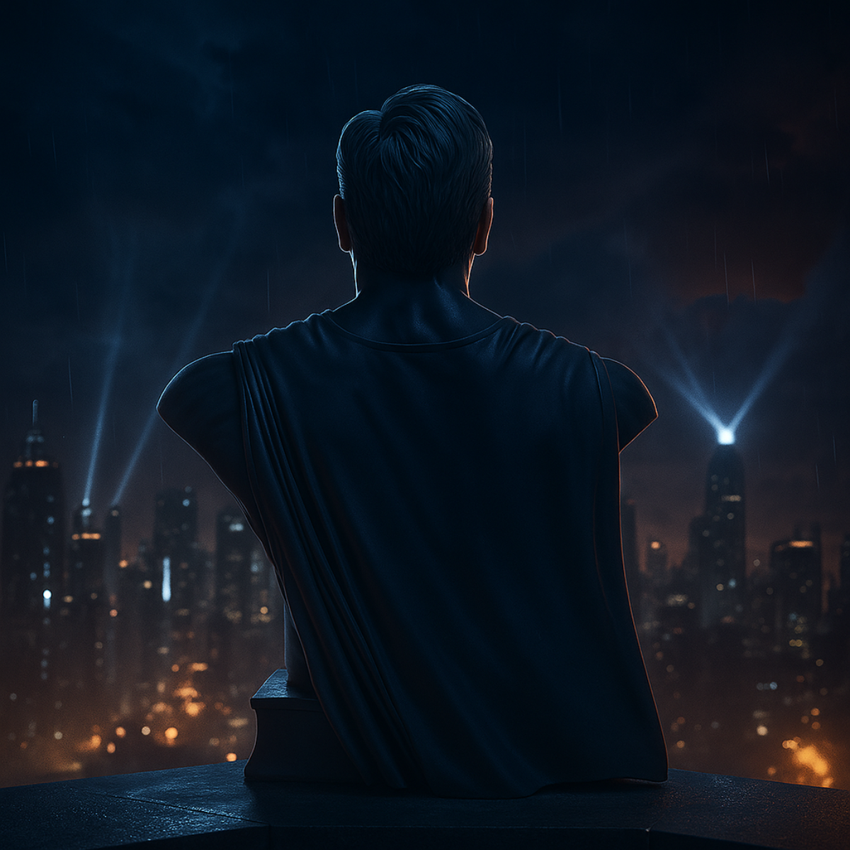 Black Superman Bust – Collectible 3D Figure