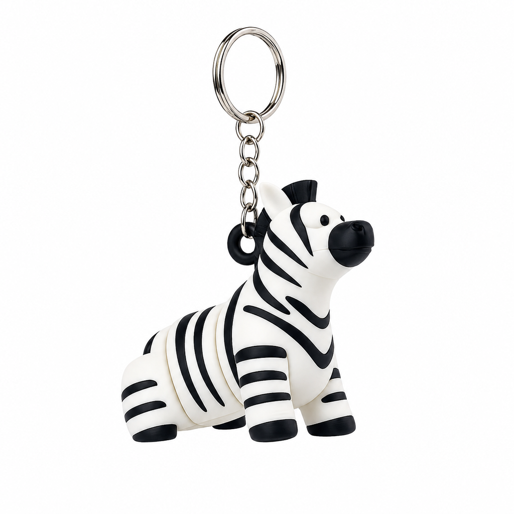 3D Keychain - Zebra