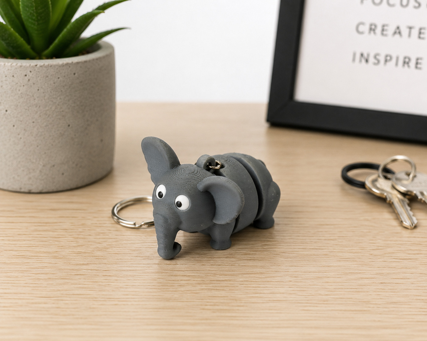 3D Keychain - Elephant