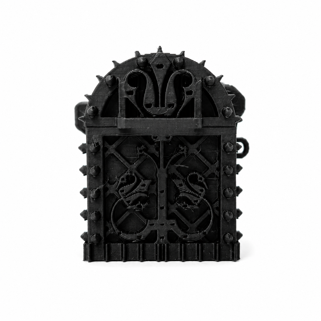 Gothic 3D Box with Black Marbles