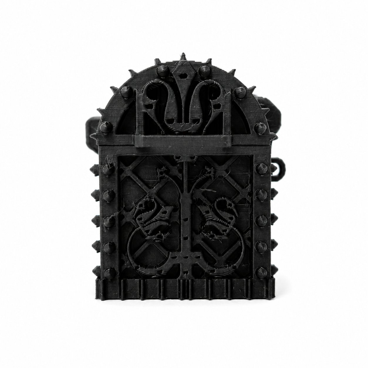 Gothic 3D Box with Black Marbles
