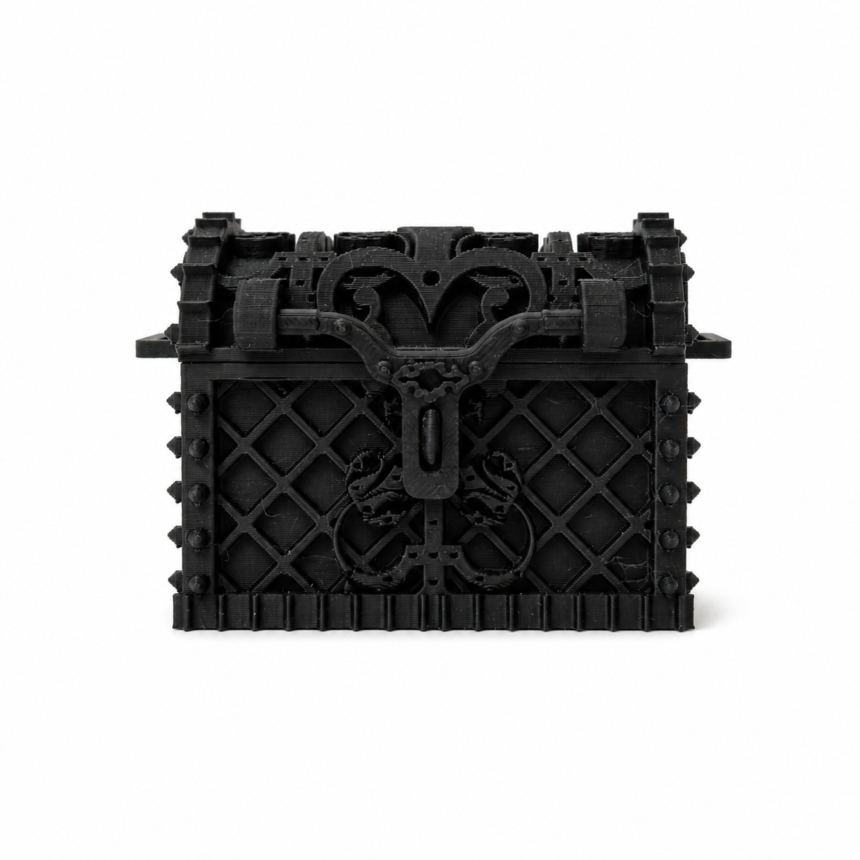Gothic 3D Box with Black Marbles