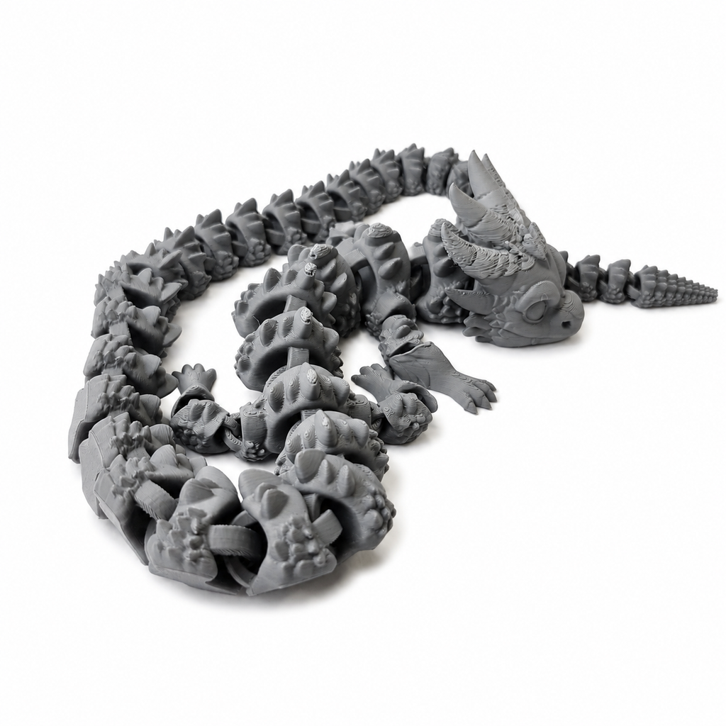 Figurka 3D- Ruchomy Smok Szary
