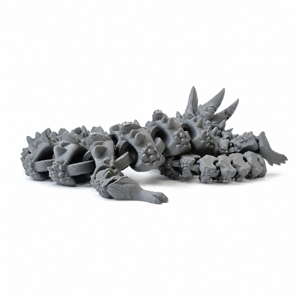 Figurka 3D- Ruchomy Smok Szary