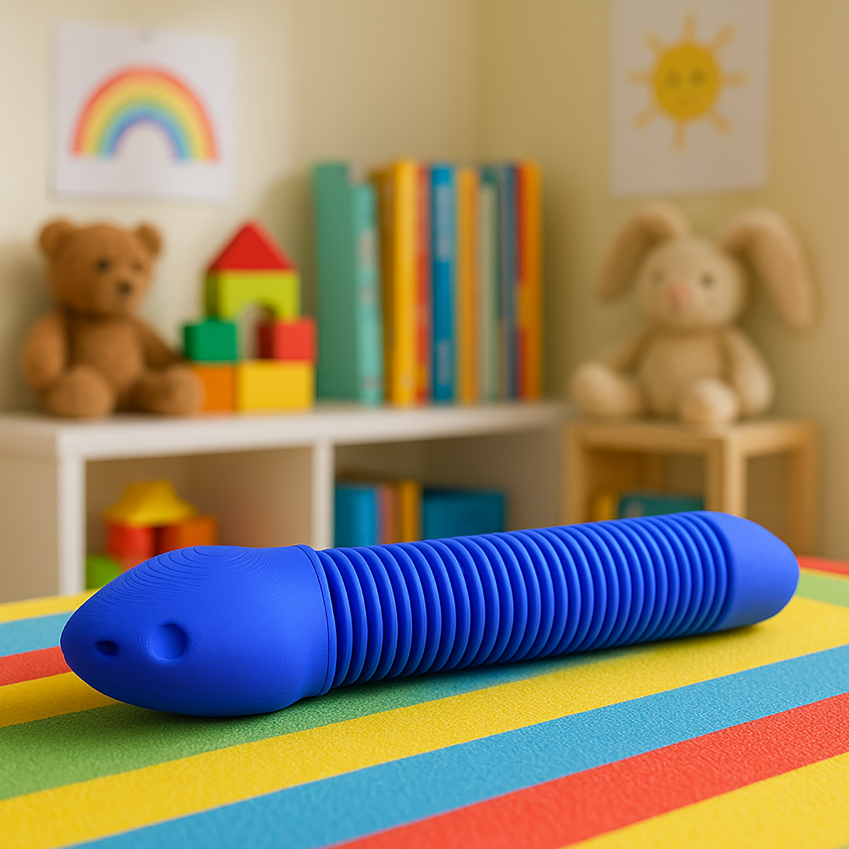 Snake with Spring Tail Toy - 3D Figure