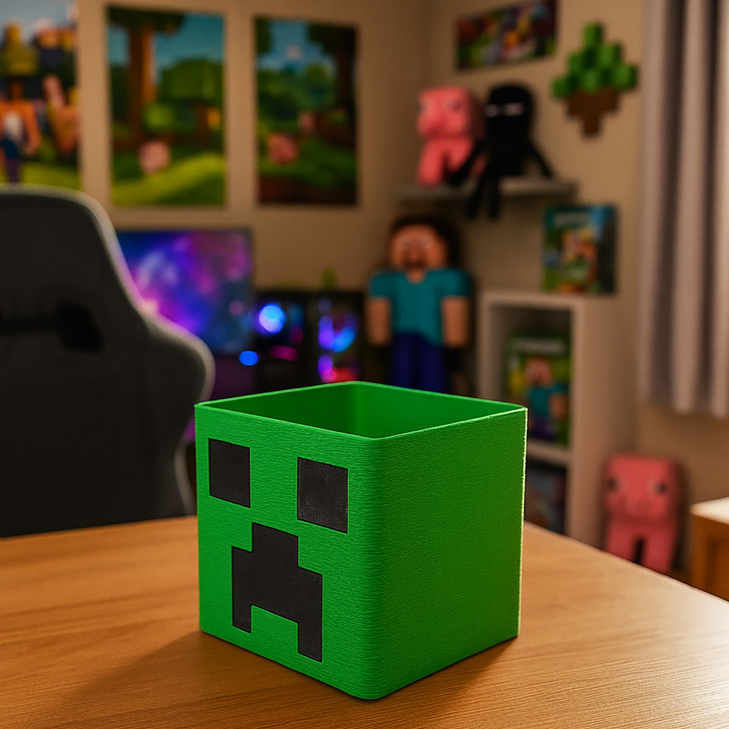Square Minecraft Creeper Box - 3D Printing