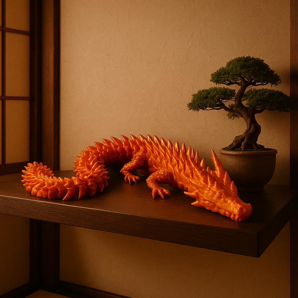 Metallic Dragon with Moving Parts - 3D Printing