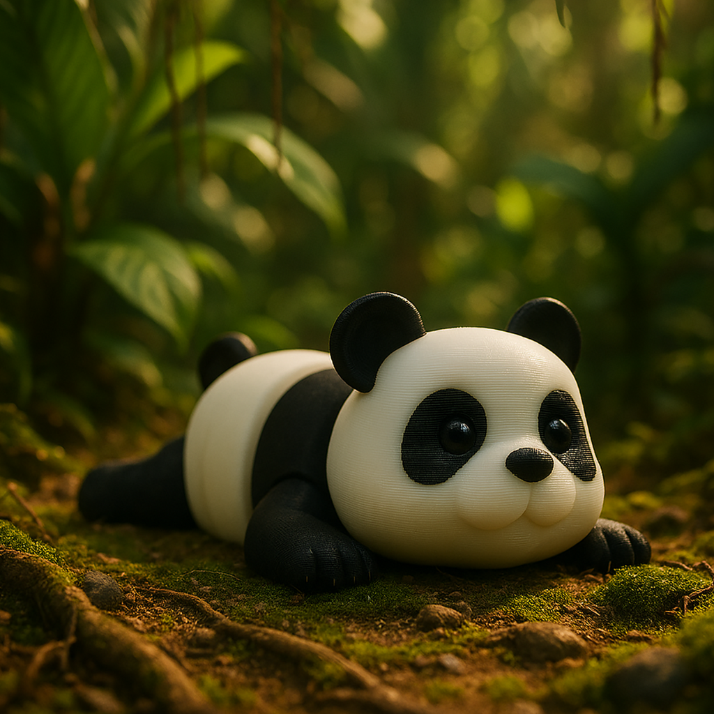 Panda Keychain with Moving Parts - 3D Printing
