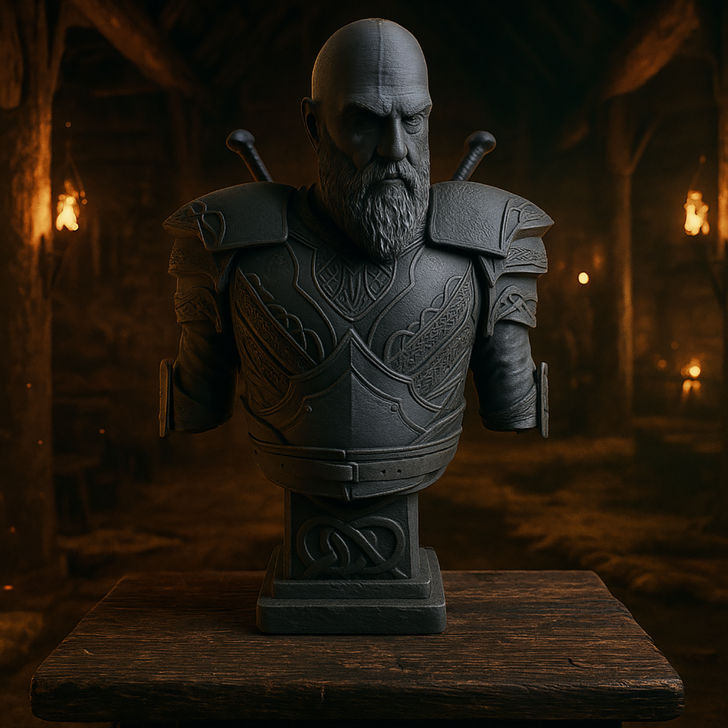 Kratos Bust with Base - 3D Figurine