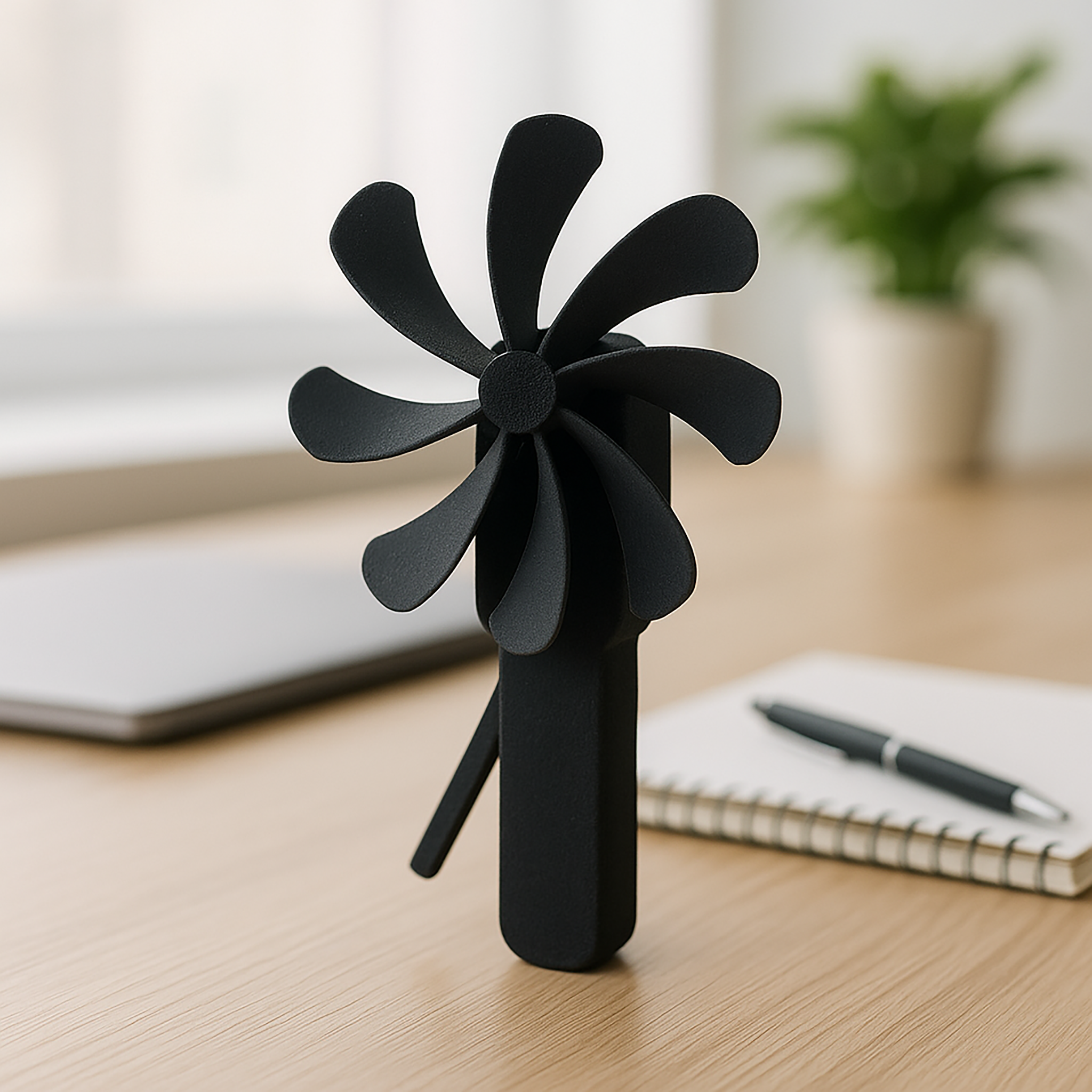 Mini Windmill with 3D Clip – Stylish and Functional Desk Gadget