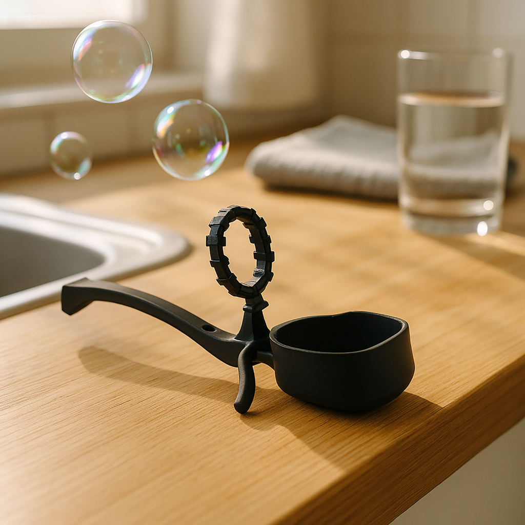 Soap Bubble Making Spoon – Manual Razor with Retro Charm
