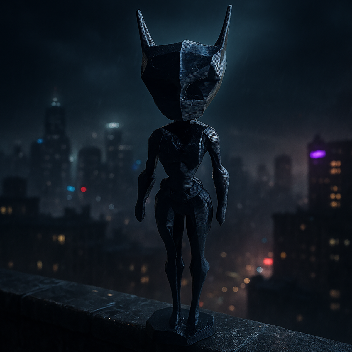 3D Figure – Female Cat in Superhero Style