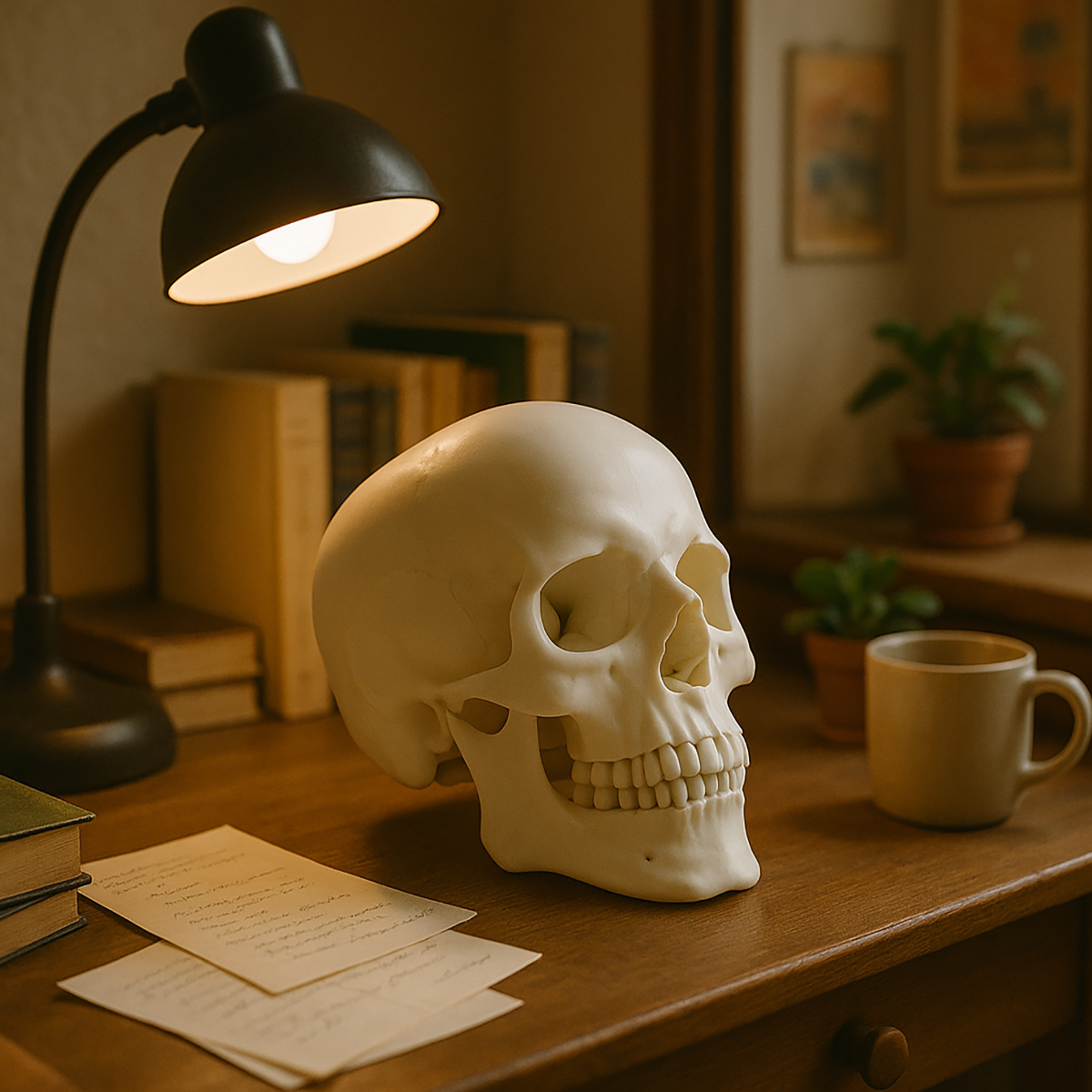 Human Skull - Decorative 3D Figurine