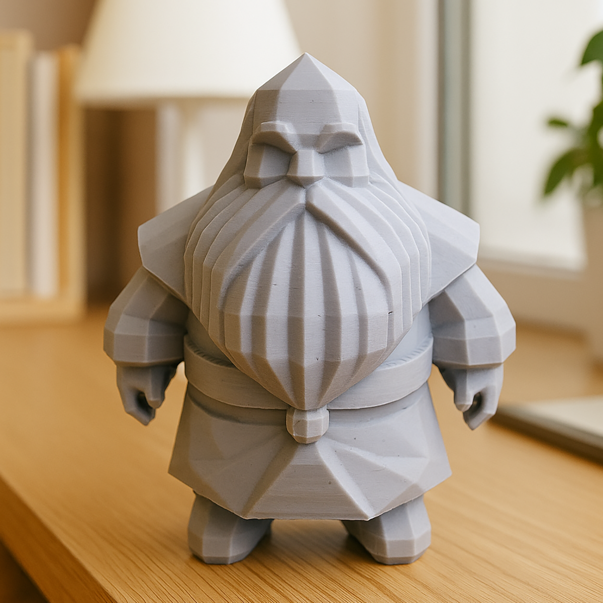 Angular Dwarf with Big Beard - 3D Figure