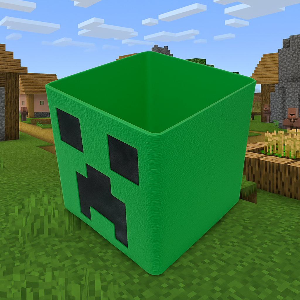 Square Minecraft Creeper Box - 3D Printing