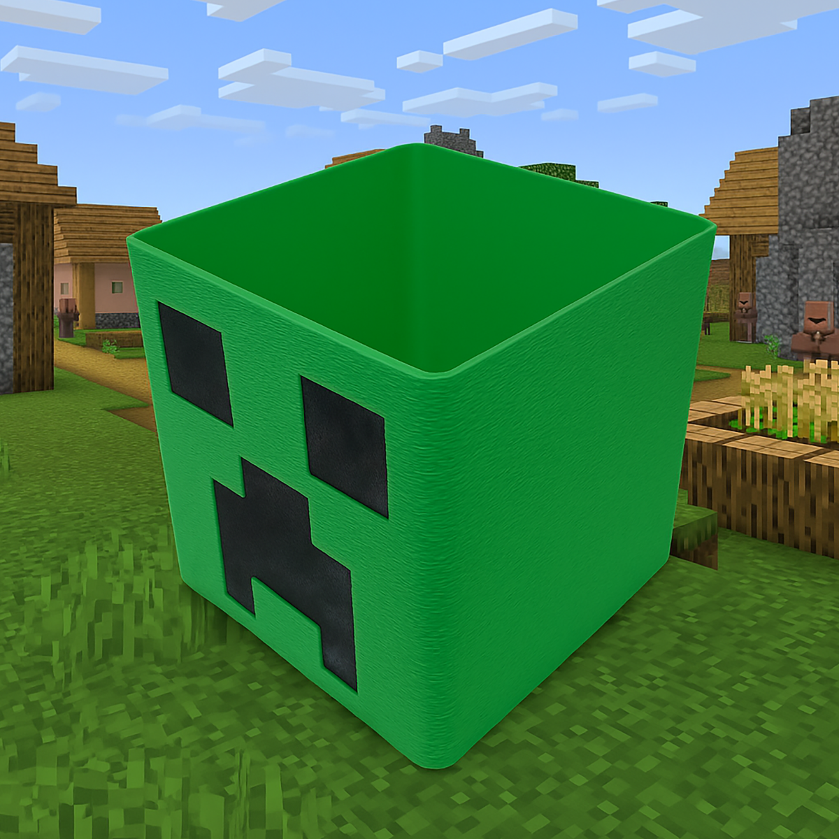 Square Minecraft Creeper Box - 3D Printing