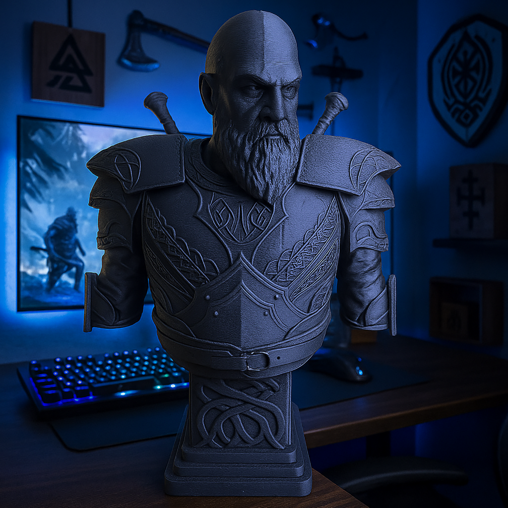 Kratos Bust with Base - 3D Figurine