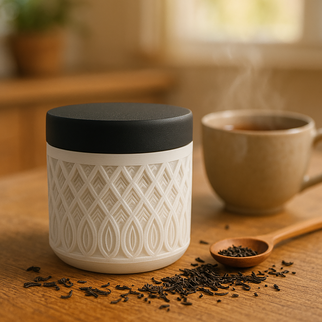 3D Container with Screw Lid – Modern Geometry and Style