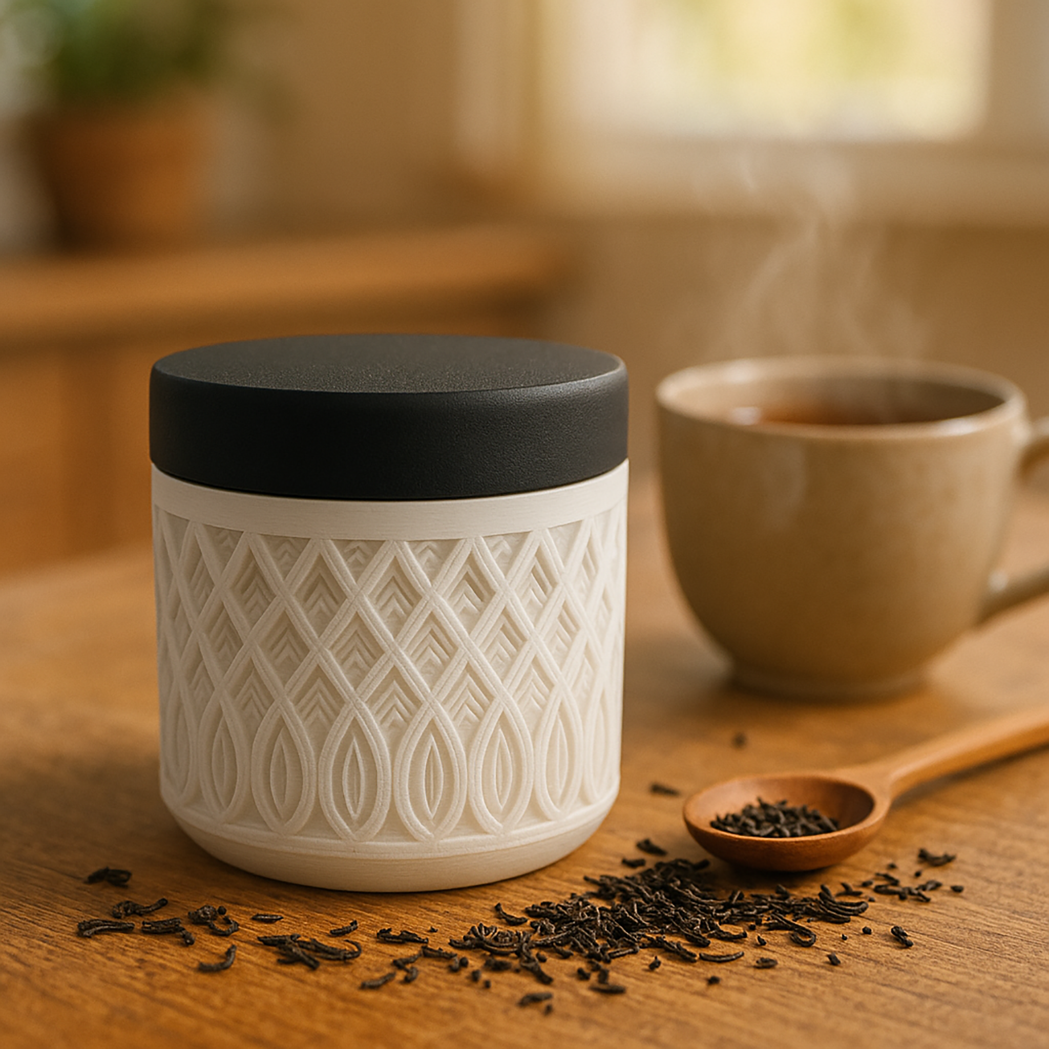 3D Container with Screw Lid – Modern Geometry and Style