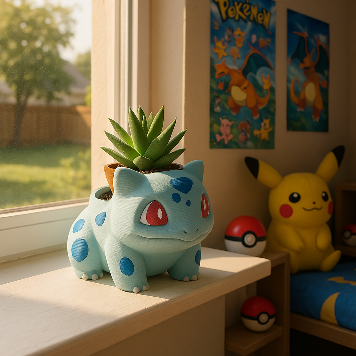 Bulbasaur Shaped Flower Pot Cover - 3D Printing